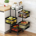 Rotating Kitchen Storage Trolley - Square - My Store
