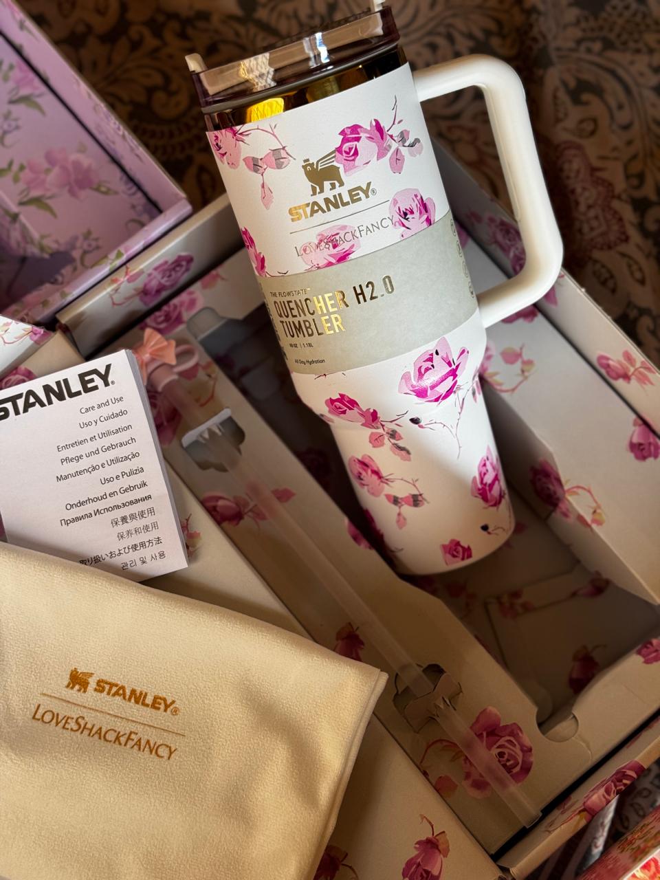Stanley x LoveShackFancy Quencher H2.0 FlowState™ Tumbler – 40oz (Limited Edition) - Coolgadget.pk