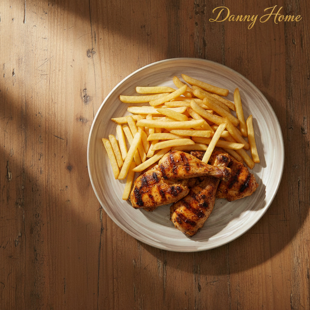 Danny Home Swirl Pattern Ceramic Flat Dinner Plate – 10.5 Inch - Coolgadget.pk