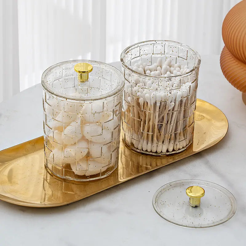 Acrylic Round Cotton Bud Holder - My Store