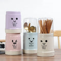 Plastic Cutlery Holder With Cover - My Store