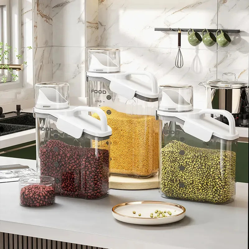 Airtight Food Storage Container With Measuring Cup - My Store