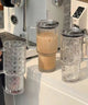 Premium 750ML glass tumbler with leak-proof lid, reusable water bottle for home, office, gym, travel, and daily hydration.