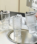 Reusable 750ML glass drinking tumbler with durable borosilicate glass, suitable for hot and cold beverages, eco-friendly, stylish, and easy to carry.