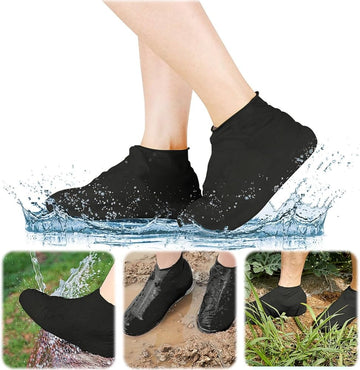 Waterproof Shoe Covers,Thickened Non-Slip Water Resistant Overshoes Silicone Rubber Rain Shoe Cover