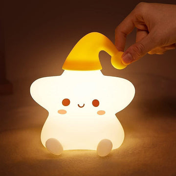 Rechargeable Silicone Star Lamp, Little Star Night Lamp, Mini Star Table Lamp, Cute LED Star Night Light