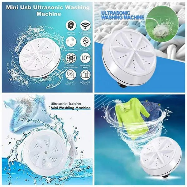 Mini Portable Ultrasonic Turbine Washing Machine