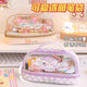 Three Little Cute Double-Layer Pencil Case – Pastel Purple