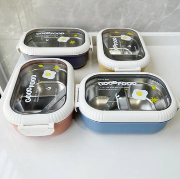 “Good Food” Dual-Compartment Lunch Box