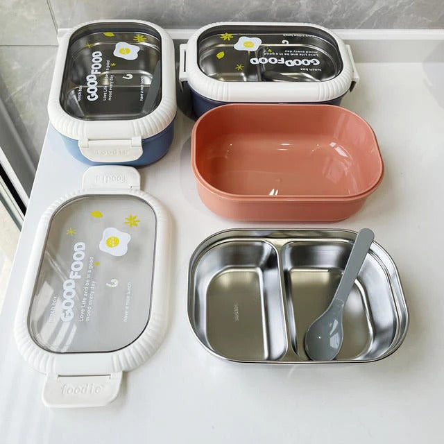 “Good Food” Dual-Compartment Lunch Box