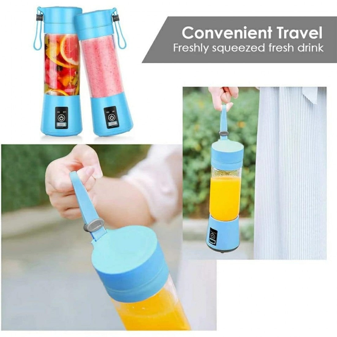 Portable 6 Blades USB Juicer Blender