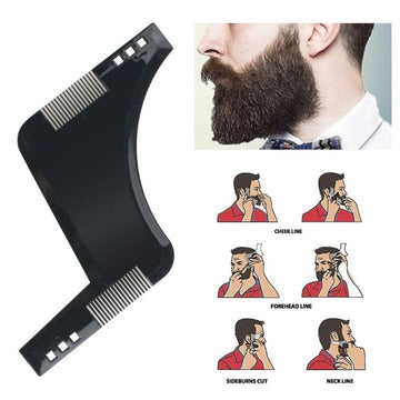 Double Side Beard Shaping Beard Shaper PLUS Comb For Line Up and Men Bread Comb