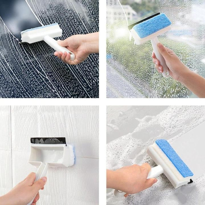 2 in 1 Glass Cleaner Brush with Wiper