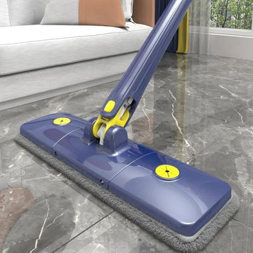 Rectangular Extendable Mop, Multifunctional Imitation Hand Twisting Mop, Microfiber Flat Mop, 360° Rotatable Clean Floor Mop