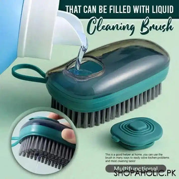 Liquid Soap Dispenser Hydraulic Scrub Brush, Laundry Clothes And Shoes Scrubbing Brush, Household Cleaning Brush