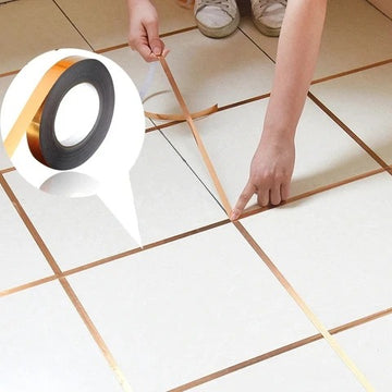 Metallic Floor Sealing Sticker, Tile Tape Sticker, Self Adhesive Sealing Foil Strips