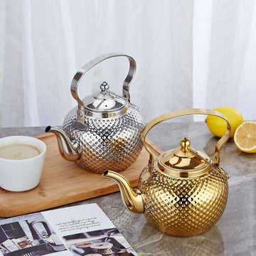 Luxury Golden Dot Stainless Steel Tea Kettle