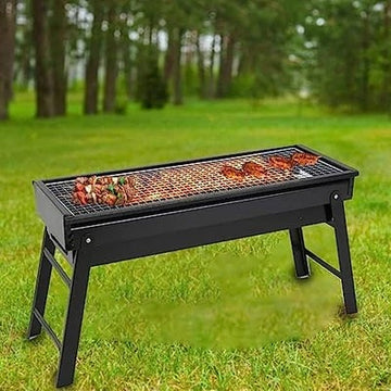 Ashtray BBQ Grill, Charcoal Grill With Stand, Drawer Type Ash Accumulator
