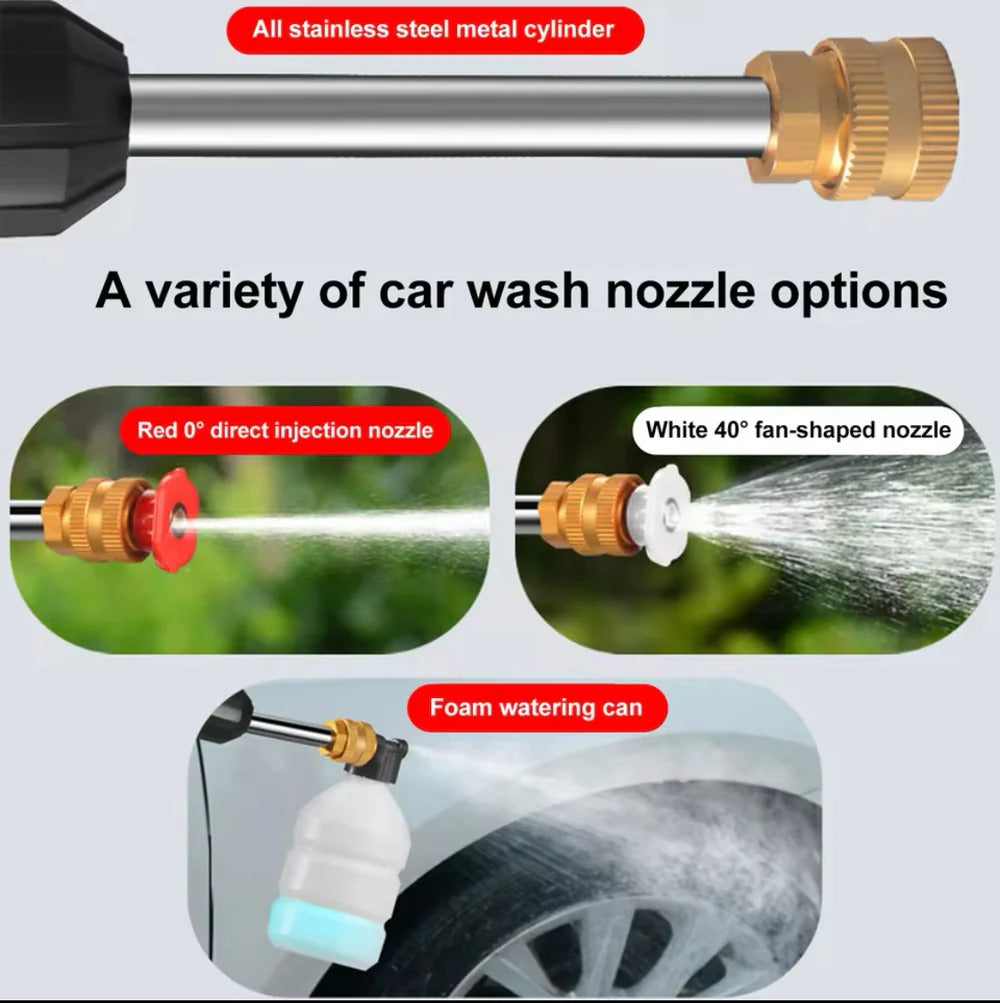 Portable High Pressure Car Washing Gun, Rechargeable Foam Machine Water Gun, Electric Cordless Pressure Spray Water Gun