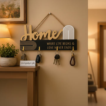 Home Decorative Wooden Key Holder & Wall Organizer