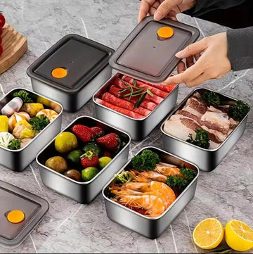 4-Piece Stainless Steel Airtight Container Set