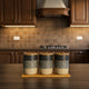 Ceramic Tea Coffee Sugar Canister Set with Wooden Lids