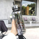 Time-Marked gradient glass water bottle 750ml Pakistan - smoked mirror gray