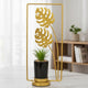 Golden Metal Leaflet Design Luxury Planter With Stand