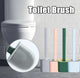 Flexible Silicone Toilet Brush with Floor Holder