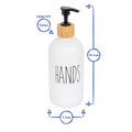 Premium: Luxe Glass Soap Dispenser Set with Bamboo Pumps & Organizing Tray (Set of 2) - My Store