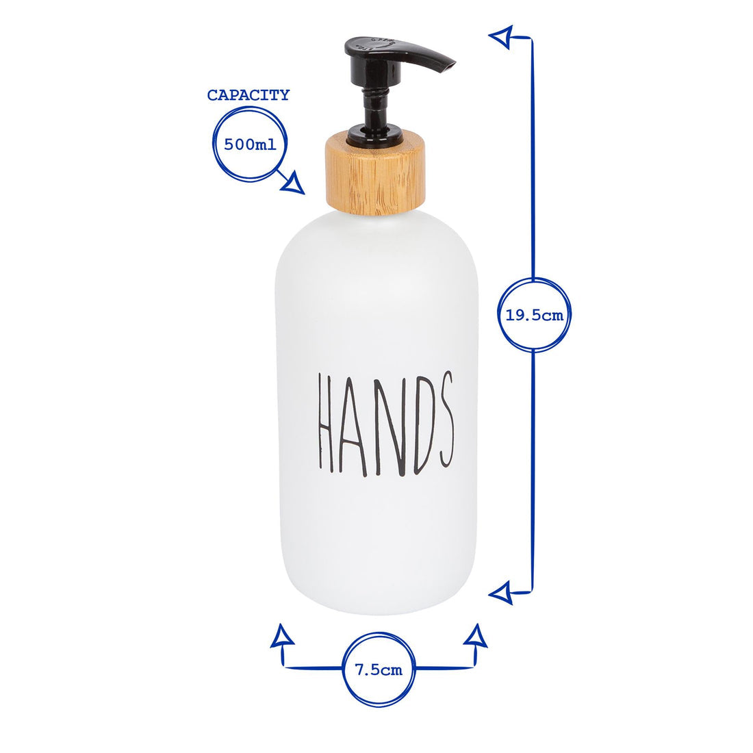 Premium: Luxe Glass Soap Dispenser Set with Bamboo Pumps & Organizing Tray (Set of 2) - My Store