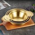 Golden Serving Bowl & Cooking Pot – With Lid & Side Handles - My Store