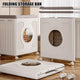 Folding Storage Cabinet with Transparent Window & Wheels (160L)