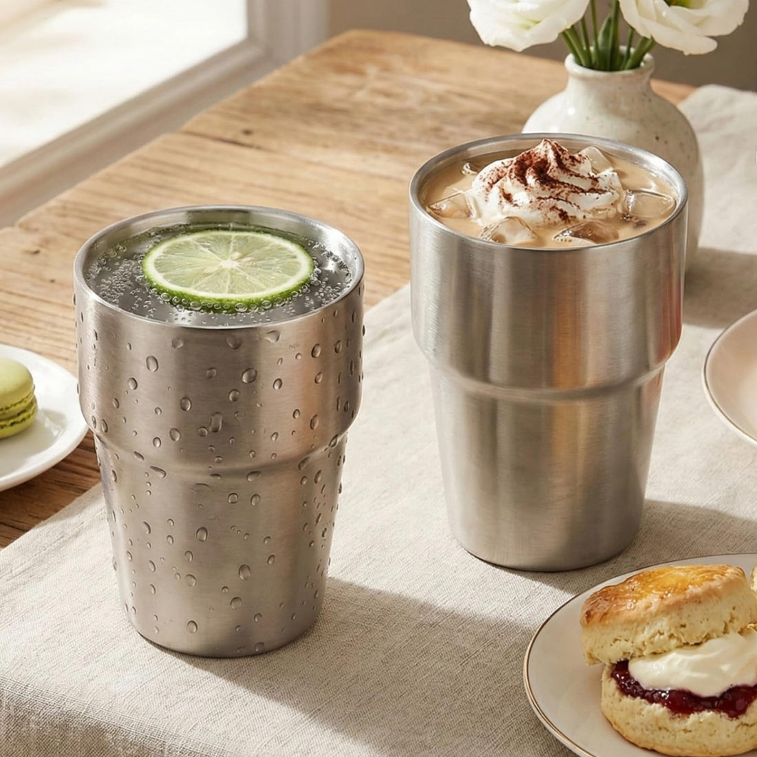 Premium 304 stainless steel double-wall insulated tumbler