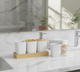 5 PCS Bathroom Accessories Set – Bamboo