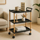 3-Tier Scandi-Style Rolling Utility Cart – Kitchen & Office