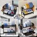 Premium 2-Tier Dish Drying Rack with Utensil Holder & Cutting Board Slot - My Store