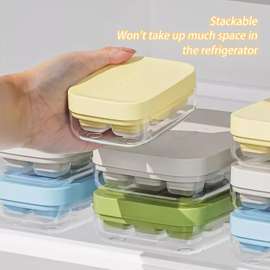 Mini 6-Grid One-Press Ice Cube Maker with Storage Box - My Store