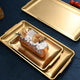 Golden Rectangle Serving Tray – Premium Stainless Steel