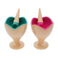 Heart-Shaped Ice Cream Bowl Set (Pack of 2) with Cone Spoon - My Store