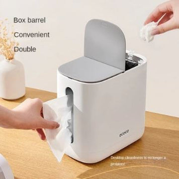 Ecoco 2-in-1 Tissue Holder with Mini Trash Bin - My Store