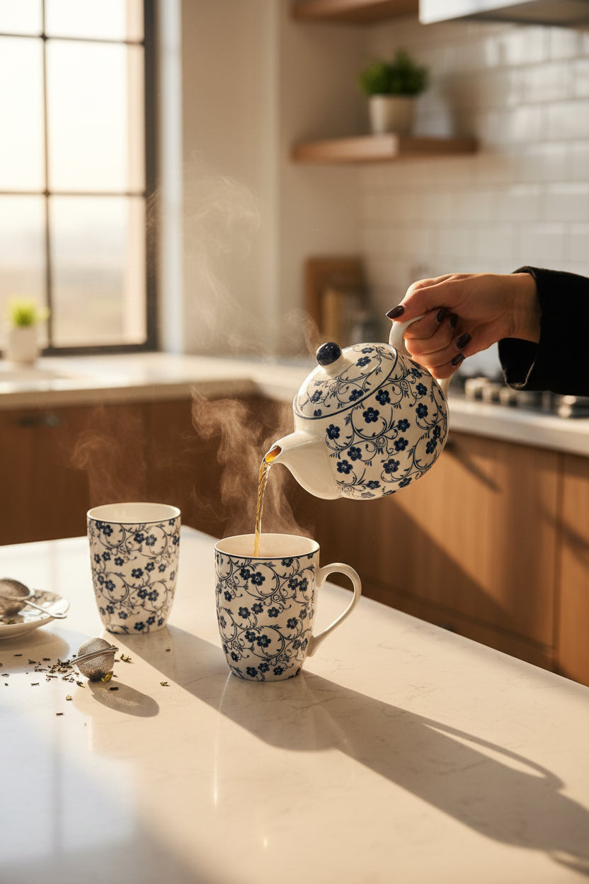 Danny Home Floral Porcelain Tea Set - My Store