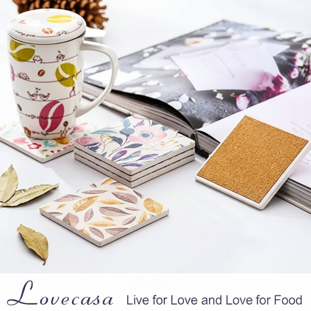 Danny Home Premium Porcelain Ceramic Coaster (10cm) - My Store
