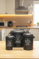 3-Piece Retro Metal Kitchen Storage Canister Set