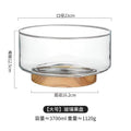 Modern Glass Fruit Bowl with Premium Wooden Base - My Store