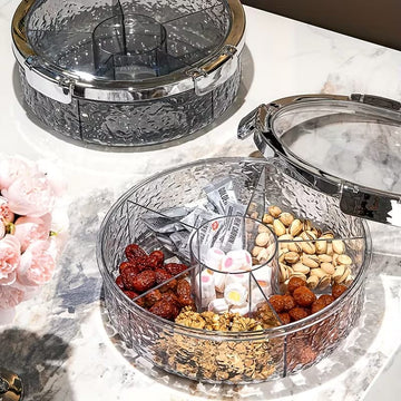 Premium Divided Acrylic Snack Box with Bear Handle - My Store