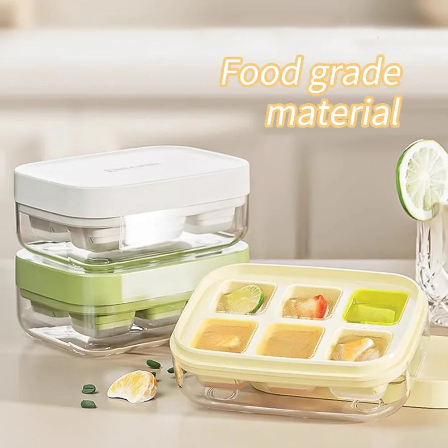 Mini 6-Grid One-Press Ice Cube Maker with Storage Box - My Store