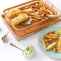 Copper Rectangle Crispy Tray – 2-Piece Set - My Store