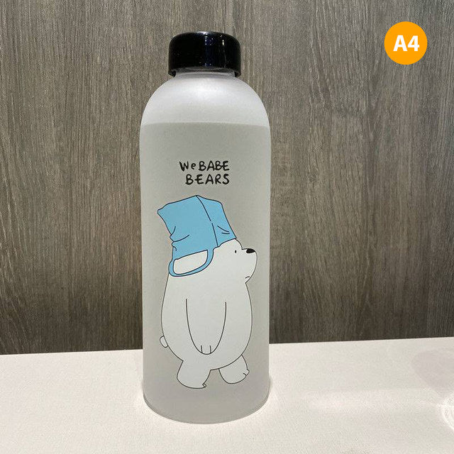 Water Bottles Cute Panda Bear Cup 1000ml With Straw - My Store