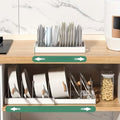 Expandable Pot & Pan Organizer with Adjustable U-Shaped Dividers – Vertical Cookware Storage for Lids, pans and tray - My Store